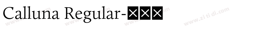Calluna Regular字体转换